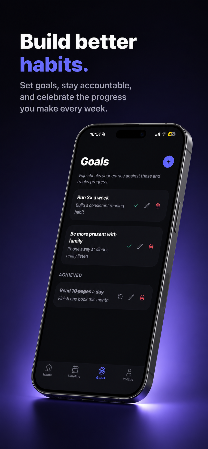 Vojo app screen